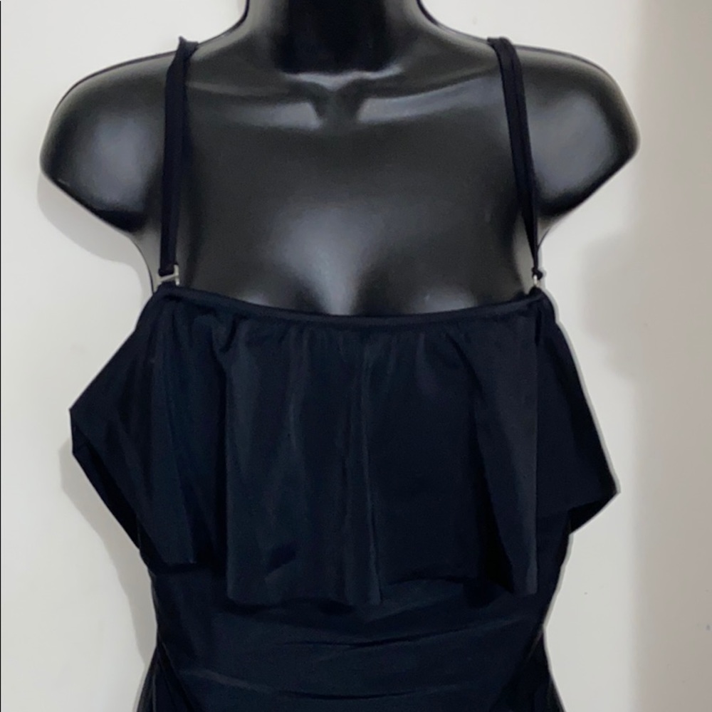 Black Ruffle Bathing Suit - Picture 2 of 3